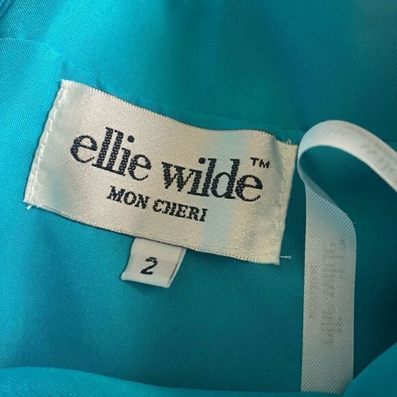 ellie wilde 2 Piece Beaded Dress Corset Top Flowy Skirt Pockets Prom Homecoming - Picture 14 of 16